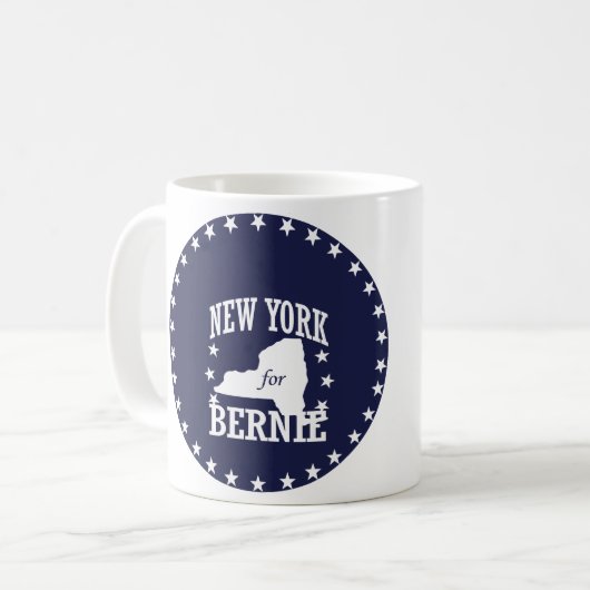 NEW YORK FÜR BERNIE-SANDPAPIERSCHLEIFMASCHINEN KAFFEETASSE (Vorderseite Links)