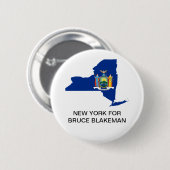 NEW YORK FÜR BRUCE BLAKEMAN GOVERNATOR BUTTON (Vorne & Hinten)