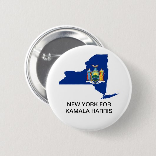 NEW YORK für Kamala Harris 2024 Button (Vorne & Hinten)