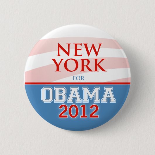 NEW YORK für Obama 2012 Button (Vorderseite)