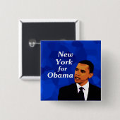 New York für Obama Button (Vorne & Hinten)
