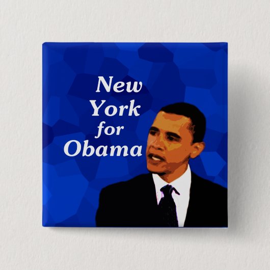 New York für Obama Button (Vorderseite)