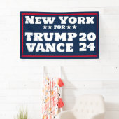 New York für Trump Vance 2024-Banner Banner (Insitu)