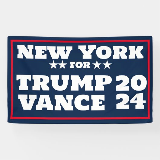 New York für Trump Vance 2024-Banner Banner (Horizontal)