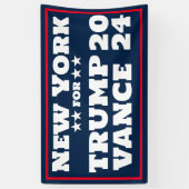 New York für Trump Vance 2024-Banner Banner (Vertikal)