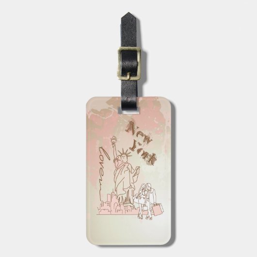 New York Gepäckanhänger (Vorderseite vertikal)