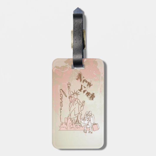 New York Gepäckanhänger (Rückseite vertikal)