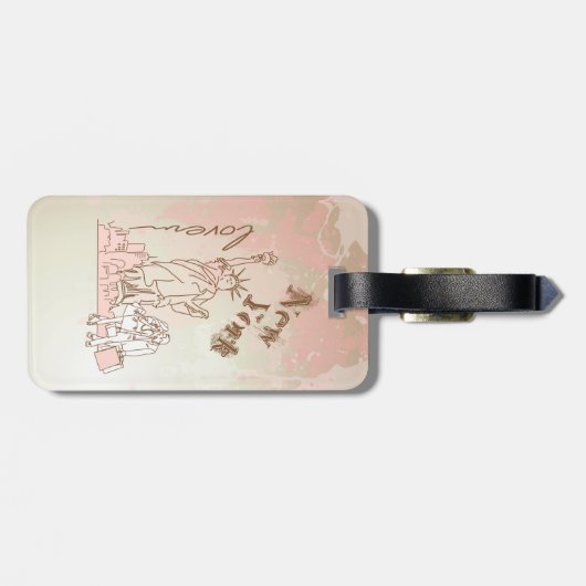 New York Gepäckanhänger (Rückseite horizontal)