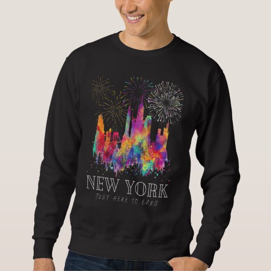 New York gerade hier, um 4. Juli US-Flagge zu Bang Sweatshirt (Vorderseite)