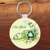 New York gerecycelt Schlüsselanhänger (Vorderseite)