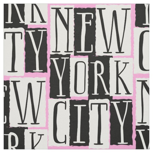 New York Girl Manhattan Pink Party Stoff (Muster)