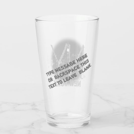 New York Glasses Personalisiert New York Souvenirs Glas (Rückseite)