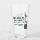 New York Glasses Personalisiert New York Souvenirs Glas (Rückseite)