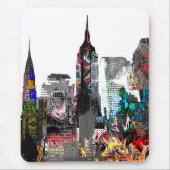 New York Graffiti skyline Mousepad (Vorne)