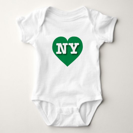 New York Green Heart - I Liebe NY Baby Strampler (Vorderseite)