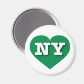 New York Green Heart - I Liebe NY Magnet (Vorderseite/Rückseite)