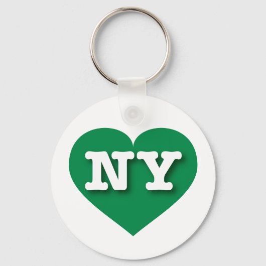 New York Green Heart - I Liebe NY Schlüsselanhänger (Vorderseite)