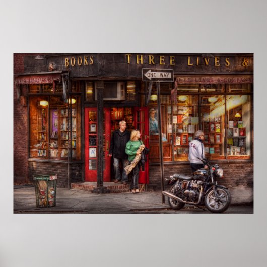 New York - Greenwich Village - Three Lives Books Poster (Vorne)