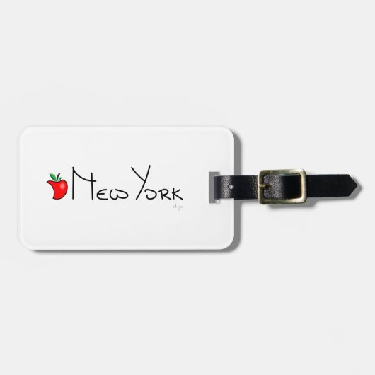 New York großes Apple Gepäckanhänger (Vorderseite horizontal)