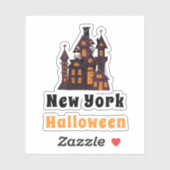 New York Halloween Spuk House Sticker (Blatt)