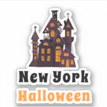 New York Halloween Spuk House Sticker