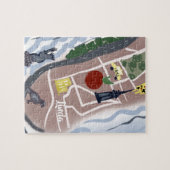 New York Hand Drawing Künstlerisch Kids City Puzzle (Horizontal)