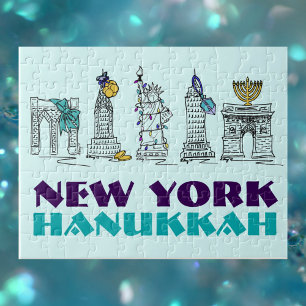 New York Hanukkah Chanukah NYC Jüdischer Feiertag Puzzle