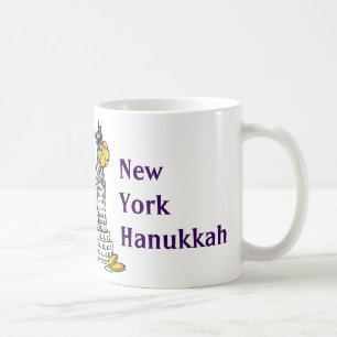 New York Hanukkah Gelt NYC Skycraper Holiday Kaffeetasse