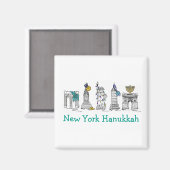 New York Hanukkah NYC Chanukah Juwish Holidays Magnet (Vorderseite/Rückseite)