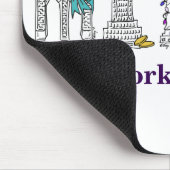 New York Hanukkah NYC Gebäude Holiday Mousepad (Ecke)