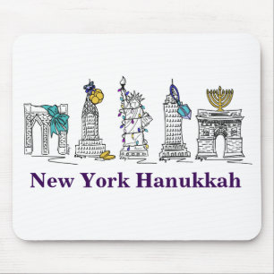 New York Hanukkah NYC Gebäude Holiday Mousepad
