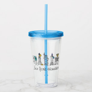 New York Hanukkah NYC New York City Holiday Acryltrinkbecher
