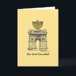 New York Hanukkah Washington Square Menorah Candle Feiertagskarte<br><div class="desc">Die Grußkarte zeigt eine originelle Abbildung des Bogens auf dem Washington Square des NYC, der für Hanukkah mit einer Menorah oben "gekleidet" ist. Dieses Design ist auch auf anderen Produkten erhältlich. In diesem Shop sind auch viele weitere Lebensmitteldrucke erhältlich. Sehen Sie nicht, wonach Sie suchen? Brauchen Sie Hilfe bei der...</div>