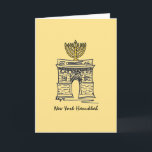 New York Hanukkah Washington Square Menorah Candle Feiertagskarte<br><div class="desc">Die Grußkarte zeigt eine originelle Abbildung des Bogens auf dem Washington Square des NYC, der für Hanukkah mit einer Menorah oben "gekleidet" ist. Dieses Design ist auch auf anderen Produkten erhältlich. In diesem Shop sind auch viele weitere Lebensmitteldrucke erhältlich. Sehen Sie nicht, wonach Sie suchen? Brauchen Sie Hilfe bei der...</div>