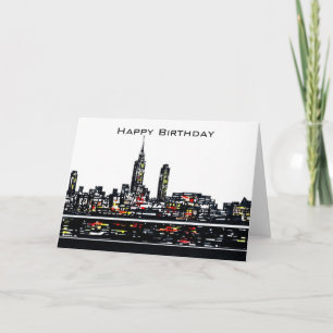 New York Happy Birthday Card Karte