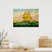 New York Harbour - Thomas Chambers Fine Art Poster (Küche)