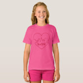 New York Heart individuelle Name Bekleidung T-Shirt (Vorne ganz)