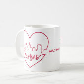 New York Heart individuelle Name Tasse (Vorderseite Links)