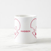 New York Heart individuelle Name Tasse (Mittel)