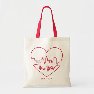 New York Heart individuelle Name Totbeutel Tragetasche