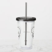 New York Heart individuelle Name tumbler Acryltrinkbecher (Rechts)