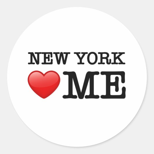 New York Heart ME Runder Aufkleber (Vorderseite)