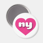 New York heiß rosa Herz - I Liebe Magnet (Vorderseite/Rückseite)