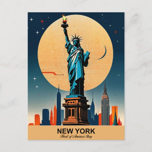 New York: Herz der amerikanischen Geschichte Postkarte (Vorderseite)