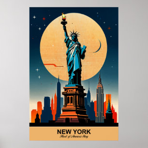 New York: Herz der Geschichte Amerikas Reise Poster