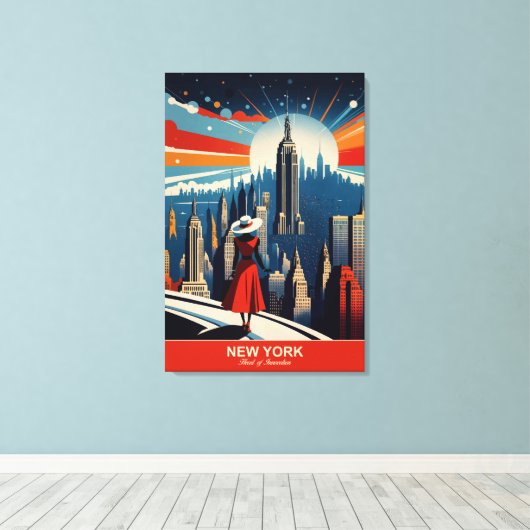 New York: Herz der Innovation Leinwanddruck (Insitu (Holzboden))