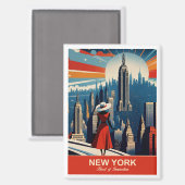 New York: Herz der Innovation Magnet (Vorderseite/Rückseite)