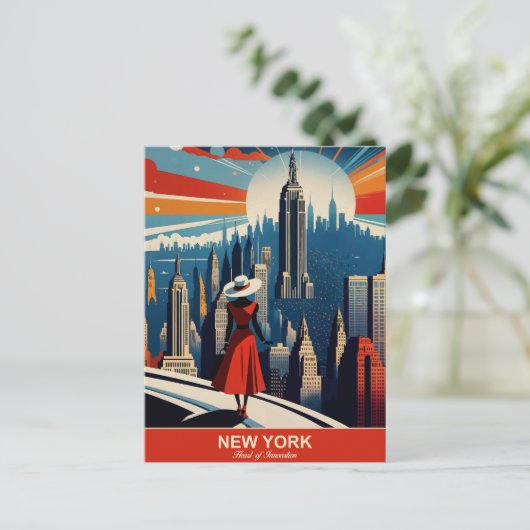 New York: Herz der Innovation Postkarte (Stehend Vorderseite)