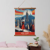 New York: Herz der Innovation Wandteppich Mit Holzrahmen (Schlafzimmer)