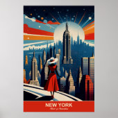 New York: Herz von Innovation Travel Poster (Vorne)